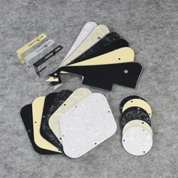 FLEOR Set of LP Guitar Pickguard Scratch Plate & Control/Switch Cavity Cover & Bracket for LP Guitar Parts