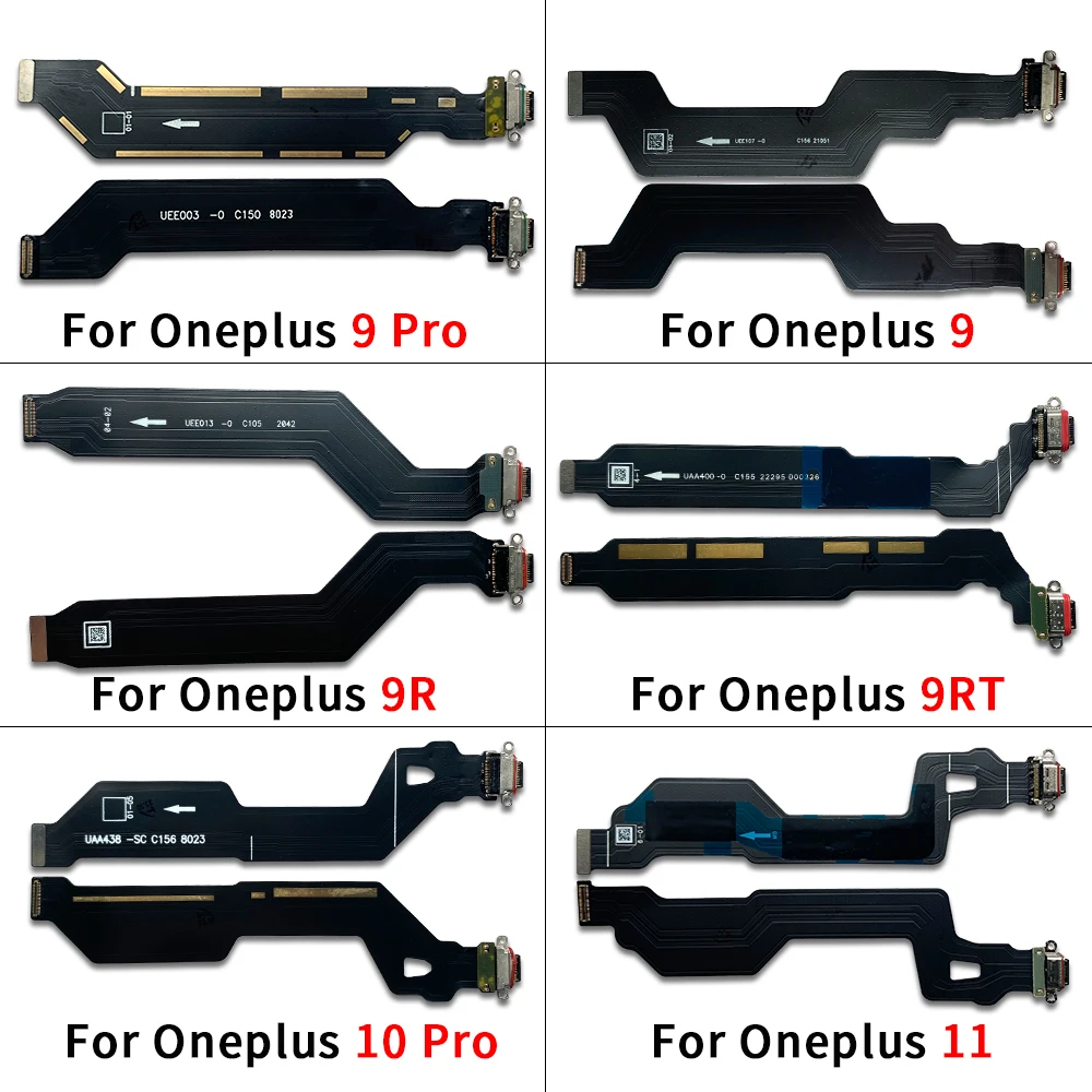 Puerto de carga USB tipo C para Oneplus 9 Pro 9R 9RT 10 10R 11, Conector de base, Cable flexible, piezas de montaje de repuesto