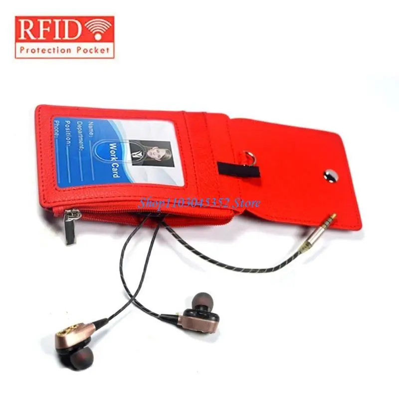 หนัง Badge ผู้ถือบัตร Lanyard บัตรเครดิตสำหรับกรณีธุรกิจ