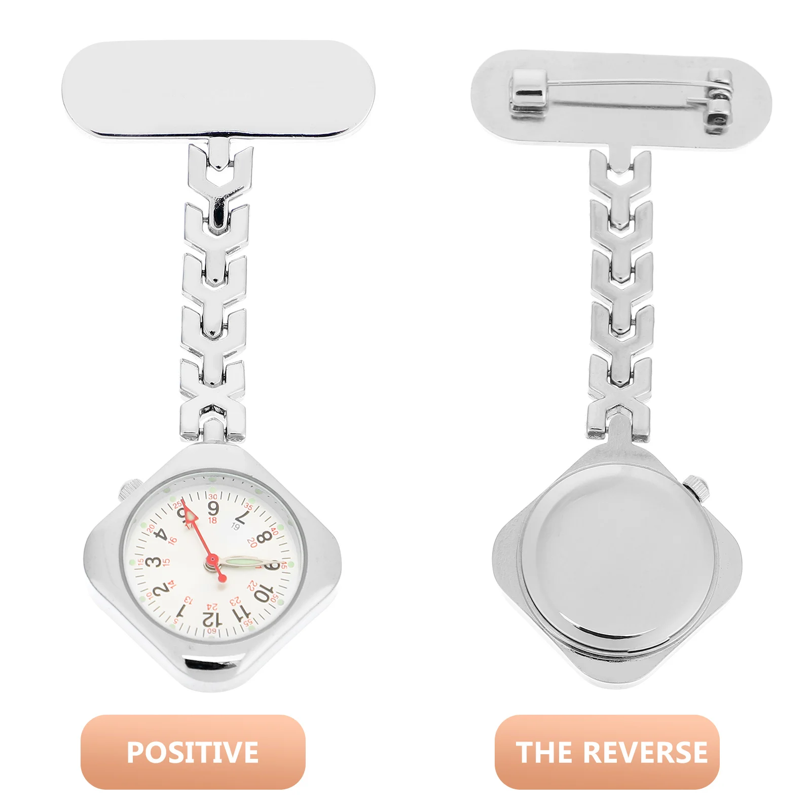 간호사용 프리미엄 야광 포켓 시계 1개, 의료용 포켓 시계, 투명 다이얼, 가벼운 휴대용 시계, 간호사 의사 직원용