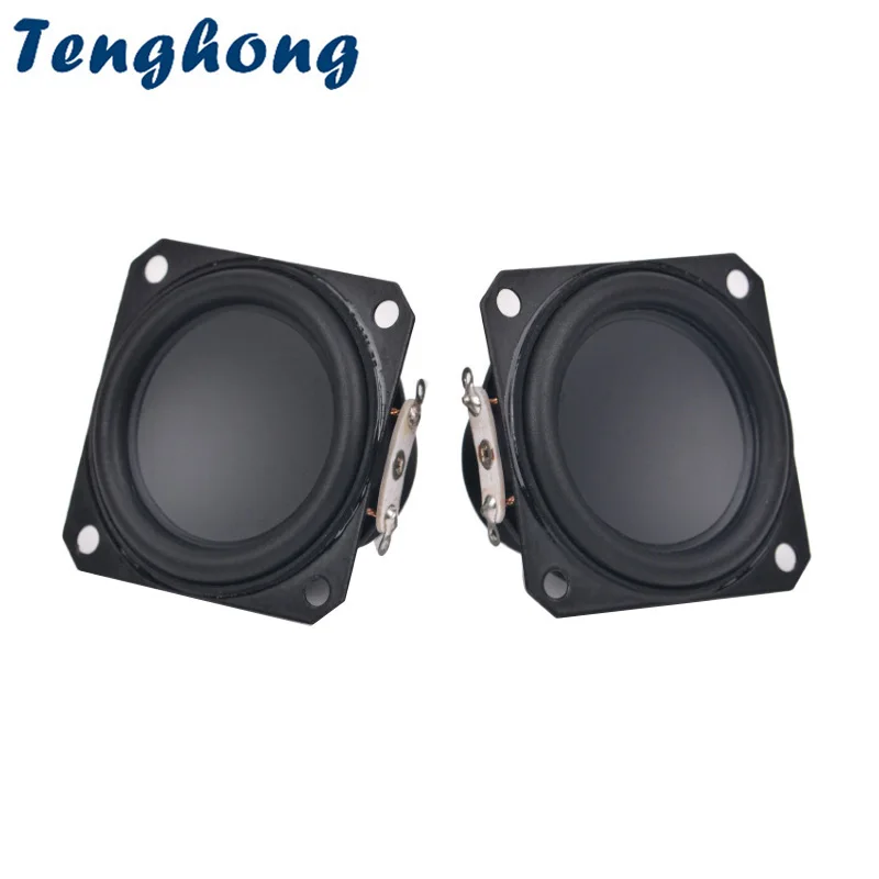 2pcs 45MM 4 Ohm 10W 19 Core Audio Full Range Speaker Unit Square Rubber Edge 7 Level Waterproof Neodymium Magnetic Loudspeaker