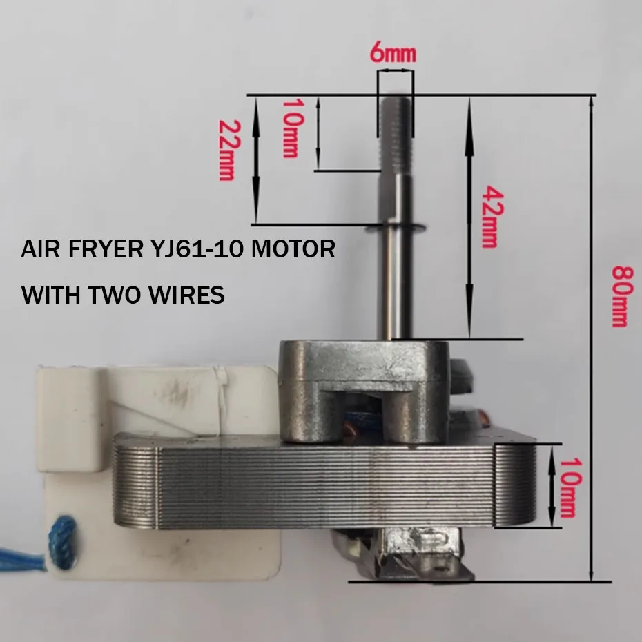 محرك مقلاة الهواء YJ61-16/13/10 محرك غير متزامن ذو عمود مغطى أحادي الطور محرك مروحة عالمي #3