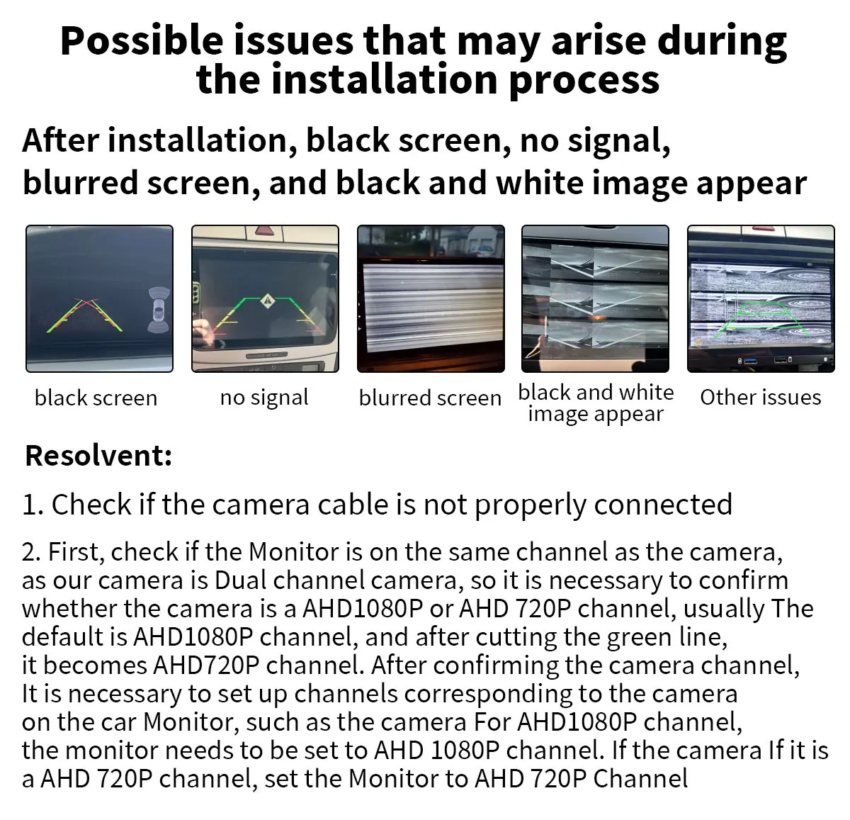 AHD1080P Auto-Rückfahrkamera für Mercedes Benz C-Klasse C180 C200 C260 MB W204 S204 W212 Wasserdichte Backup-Kamera – Detail 17