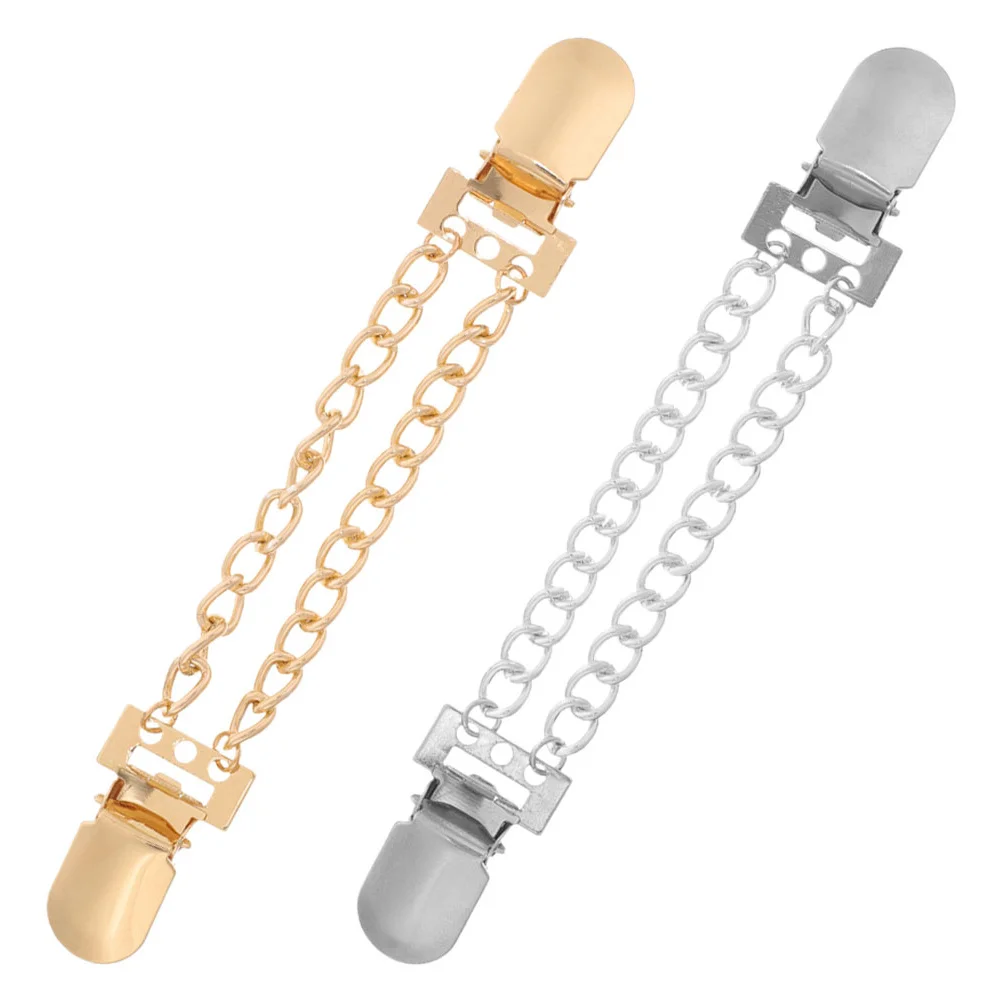 

2Pcs Metal Shawl Clips Secure Clothing Prevent Exposure Elegant Dress Clips for Any Occasion Scarf Clip