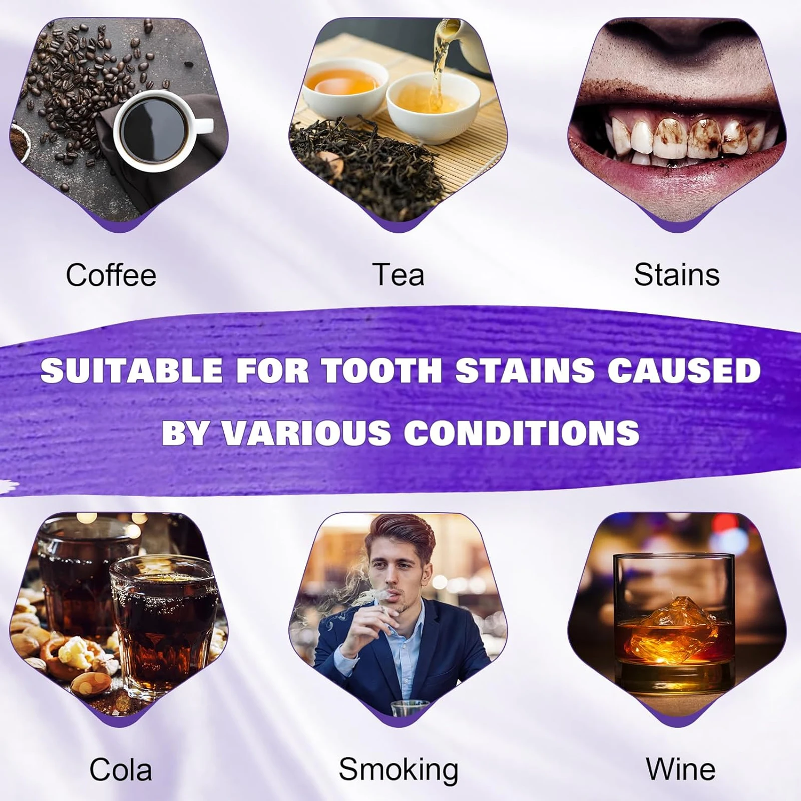 Purple Teeth Brightening Toothpaste Removing Dental Plaque Preventing Tooth Decay Repair Relieve Gum Recession Oral Care Cream - Image 3