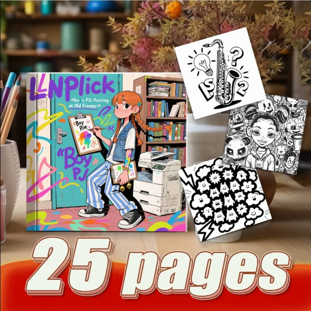 Cartoon Coloring Book Unique Cartoon Design Fold Resistant Anti Smudge Paper Campus Handicraft Practice Smooth Surface