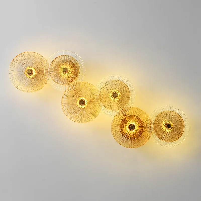Light luxury crystal wall, living room TV background wall decorative lamp