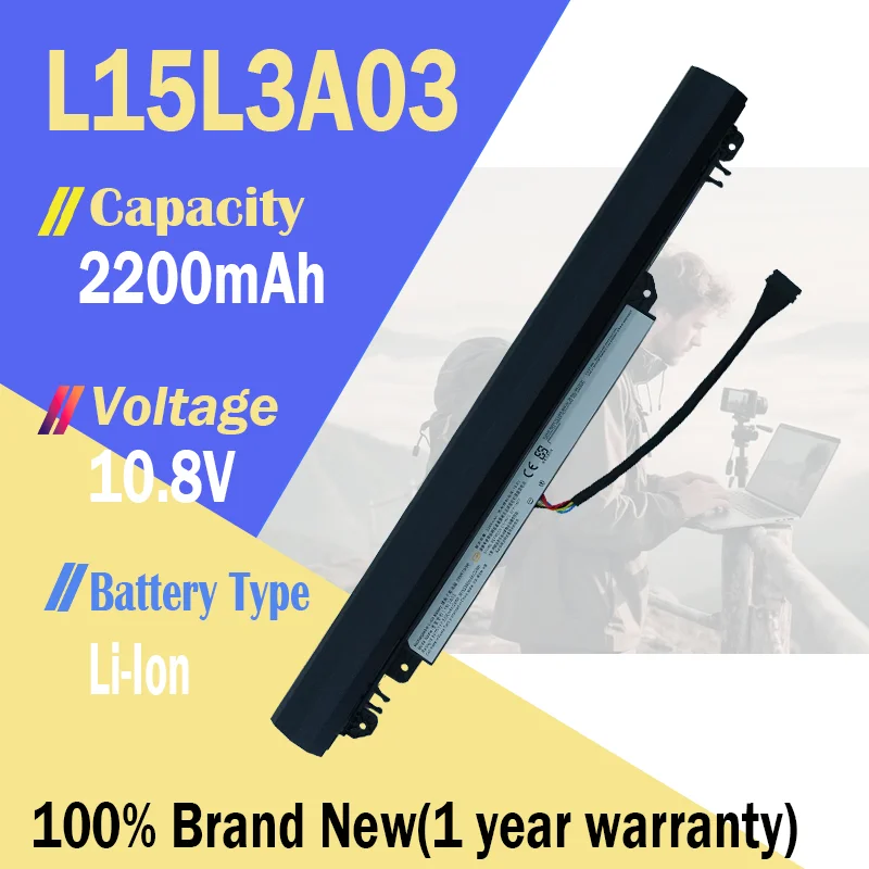 L15L3A03 10,8 V 24Wh batería del ordenador portátil para Lenovo Ideapad 110-15 110-15AST 110-15IBR 110-15ACL 110-14IBR 110-14AST L15C3A03 L15S3A02