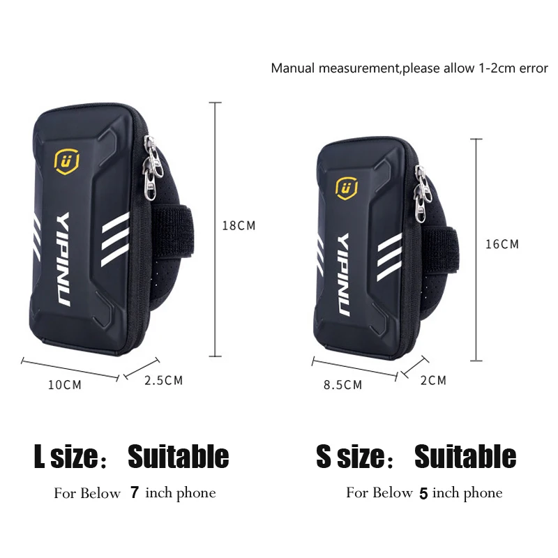 Men Women Waterproof Reflective Running Bag Phone Case Cover Sport Armband Wrist Bag Cycling Fitness Gym Yoga Wristlet Pouch