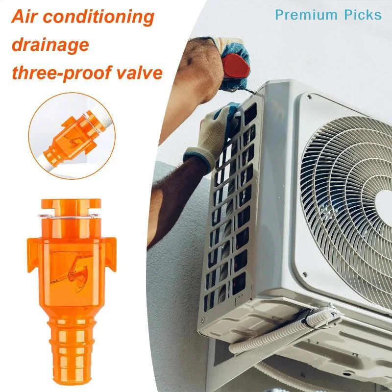 portableOne-Way AC Drain Check Valve Three-Proof Anti-Backflow Drainage Fitting for RV Air Conditioner Replacement Repair Parts