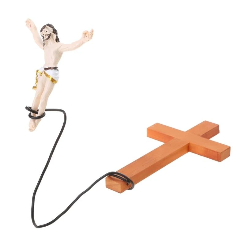 Daring Faith Symbol Hand Painted with Bungee Jumping Jesus Christ Sculpture Home Decorative Ornaments
