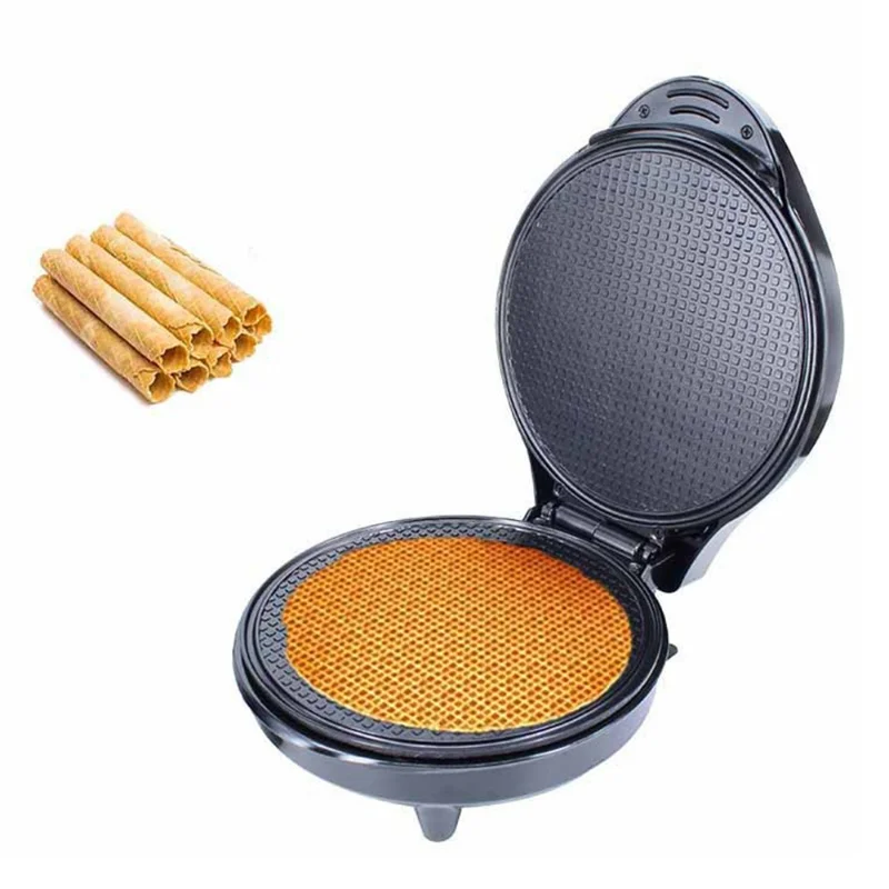 Waffle Ice Cream Cone Maker 1200W Nonstick Plates Double Sided Heating Electric Waffle Cone Maker Machine
