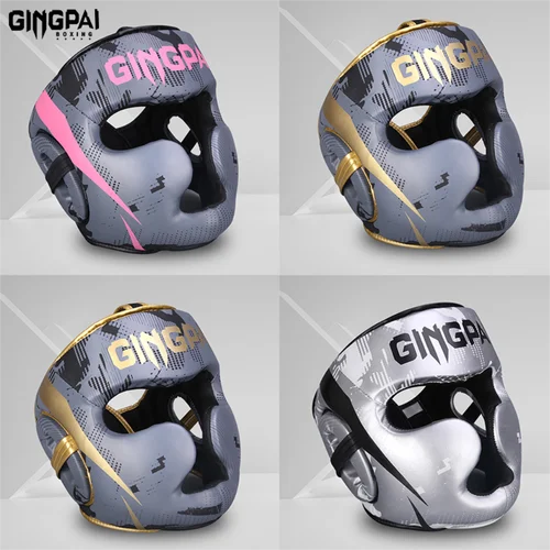 Imagen 2 del producto Casco de boxeo para adultos y niños MMA Sanda Muay Thai Taekwondo casco de absorción de impacto de cobertura completa equipo de protección de entrenamiento