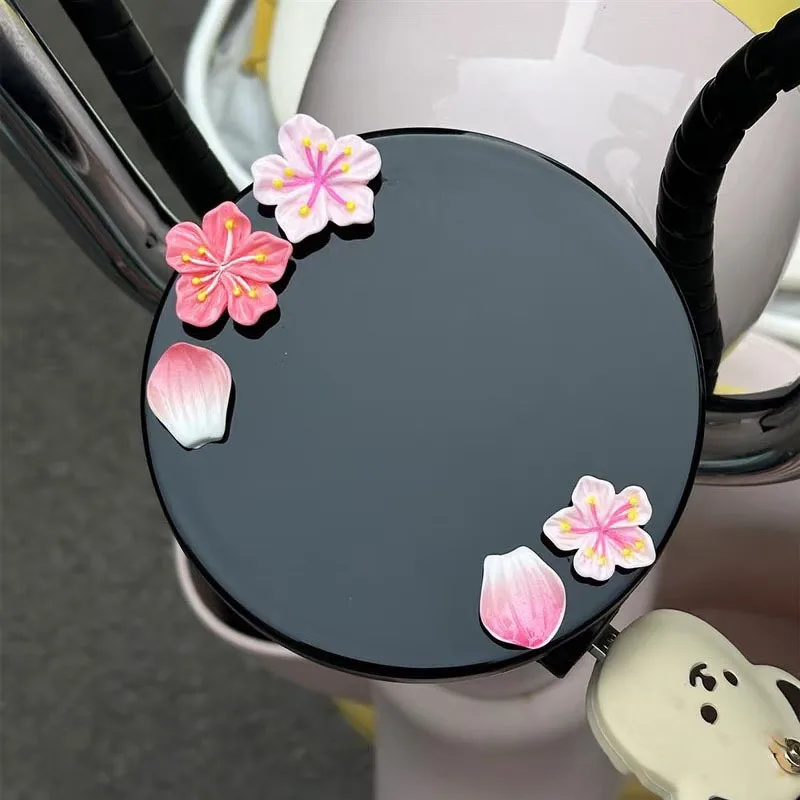 3D Pfirsichblüten-Auto-Ornament-Dekoration für Armaturenbrett, Mittelkonsole, Elektroroller-Innenraum, Computer, Kühlschrankmagnet – Detail 5