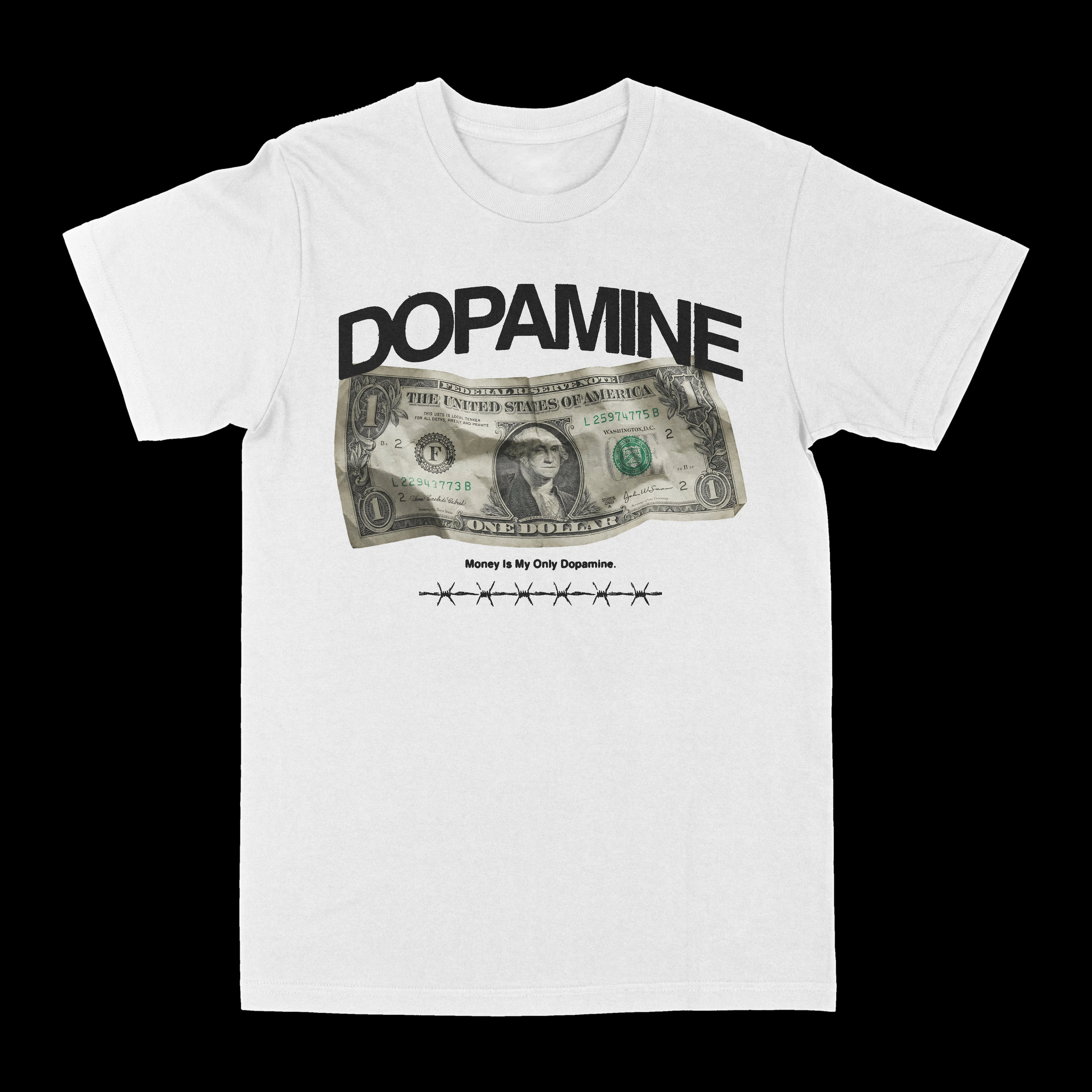Dopamine Money Y2K Street Trendy Brand  T-Shirt Cotton Graphic Tee Men Women Summer Streetwear