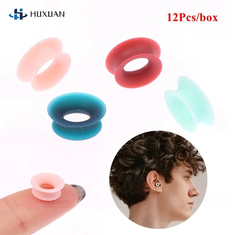 12Pcs Silicone Ring Earplugs Noise Reduction 5 dB Mute Adjustable Earphone Accessories