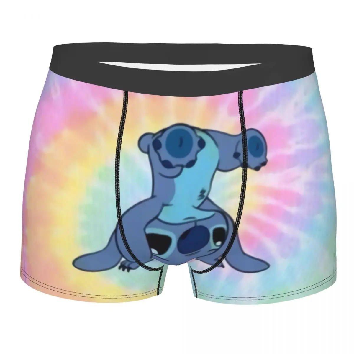 Custom Stitch Upside Down Anime Underwear Male Print Boxer Shorts Panties Briefs Soft Underpants