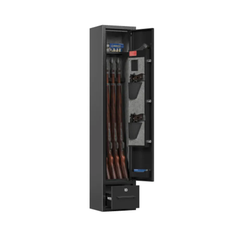 4 - Capacity Rifle Safe. Holds Rifles Pistols Shotguns Digital Lock Quick Access. Removable Shelf Special Gun Rack For Scope