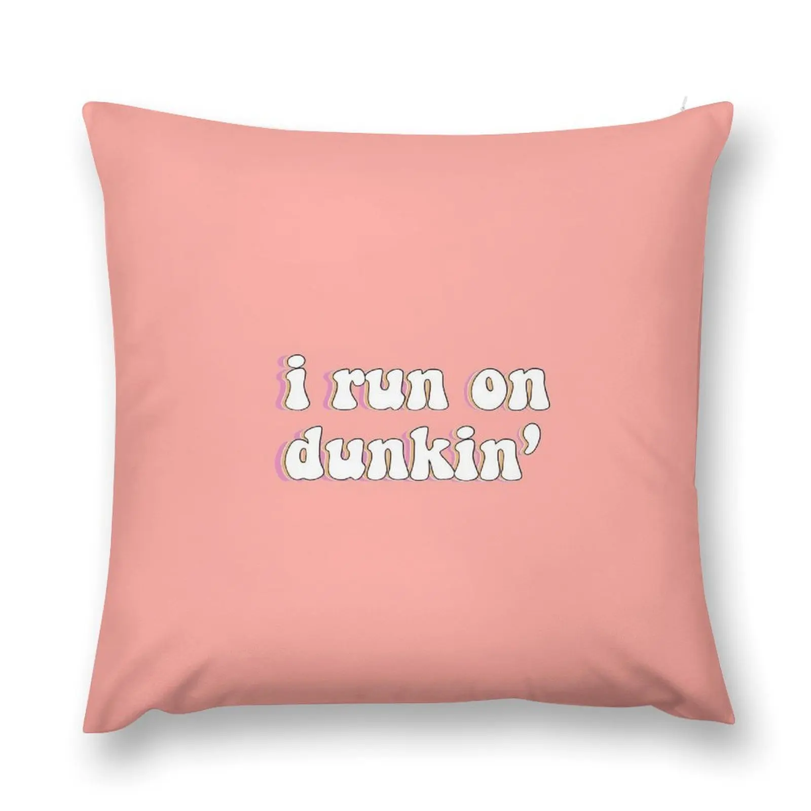 

I run on dunkin sticker Throw Pillow Sofa Cushions Cover Luxury Pillow Cover Decorative Cushions pillow