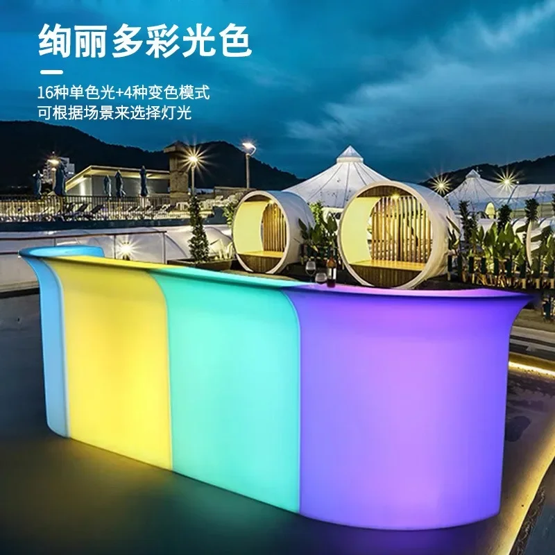 Party bar table waterproof luminous table and chairs checkout page bar mobile reception desk bartending welcome reception