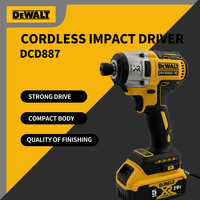 Dewalt DCD887 Brushless Electric Dril Impact Driver With 18V Lithium Battery Cordless Motor LED Light Screwdriver Power Tool