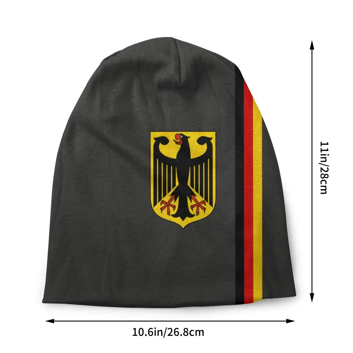 Coat Of Arms Of Germany Skullies Beanies Caps Men Women Unisex Outdoor Winter Warm Knit Hat Adult German Flag Eagle Bonnet Hats