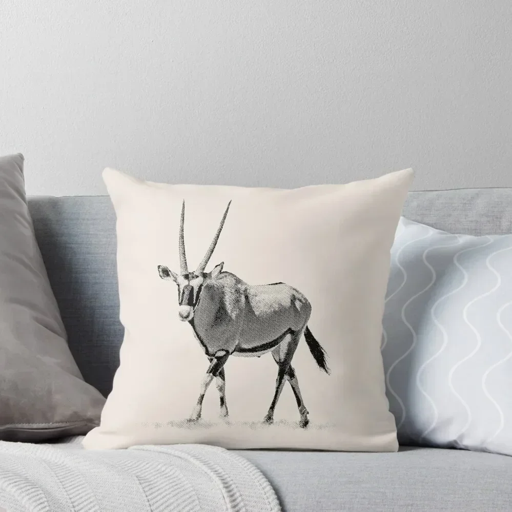 

Oryx Antelope Full Figure Wildlife Throw Pillow anime girl Christmas Pillow Cases pillow cover christmas Cushion Child