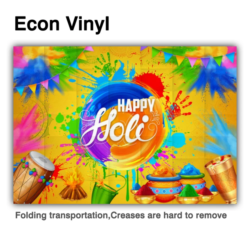 Allenjoy Happy Holi Party Backdrop Graffiti Colourful Indian Celebration Event Birthday Banner Bonfire Photo Props Background