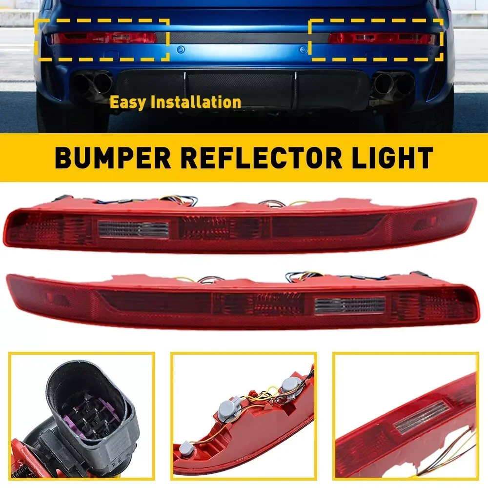 Left Right Side Rear Reverse Brake Light Warning Lamp Tailight American Version For Audi Q7 2007-2015 4L0945095A 4L0945096A