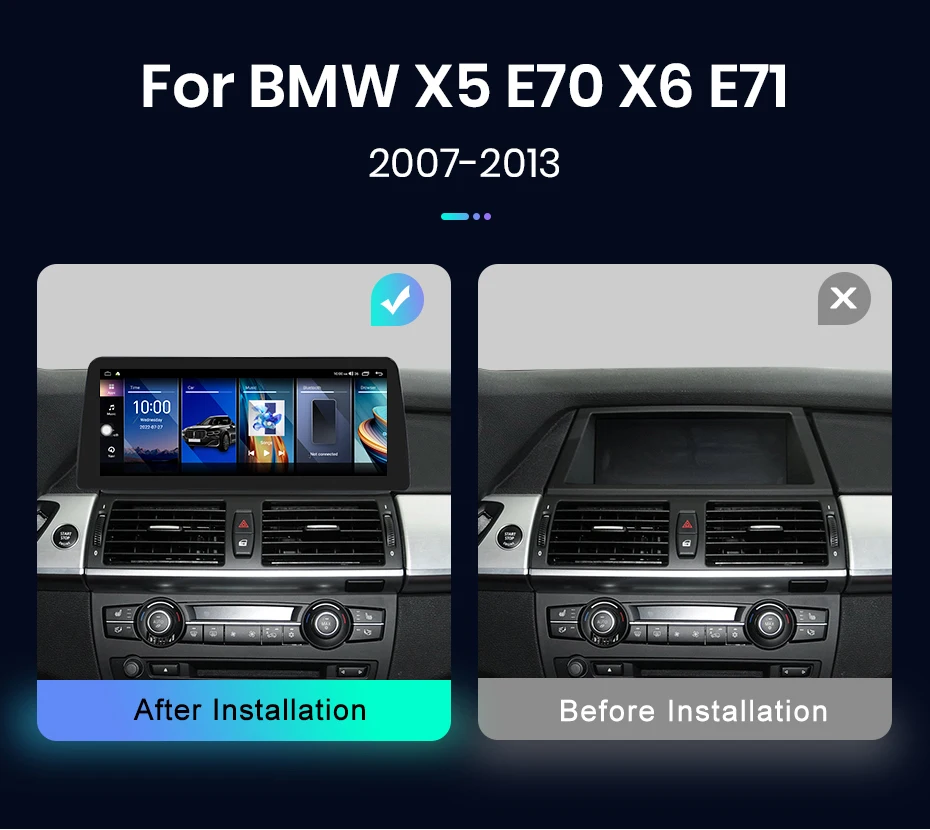 Junsun 12,3 "Wireless Carplay Android Auto Auto Radio Für BMW X5 E70 X6 E71 2007-2014 CCC 4G WiFi GPS Intelligente Systeme Stereo – Detail 5
