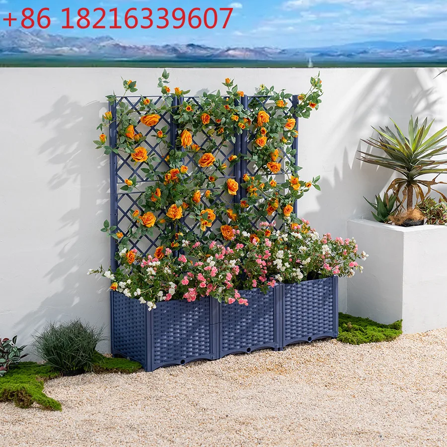 

Zhixiao крыша балкон крытый многофункциональный альпинистский кронштейн виноградная лоза посадочный ящик большой слот для цветов овощей