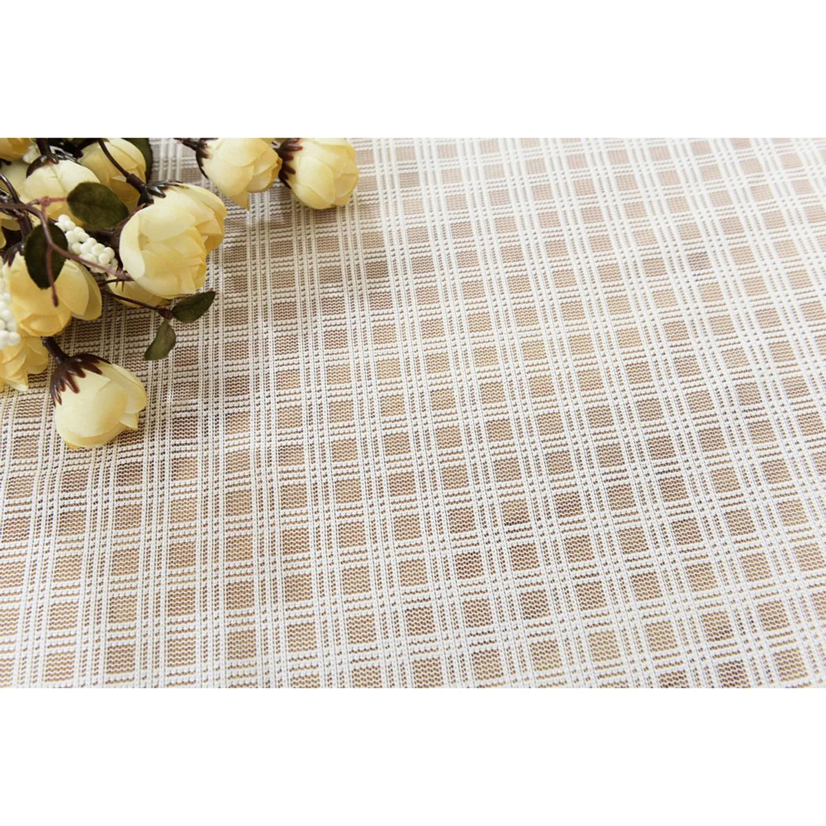 Short Curtain For Kitchen Home Window Valance Coffee Shop Door Screen White Grid Design Modern Simple Style Living Room