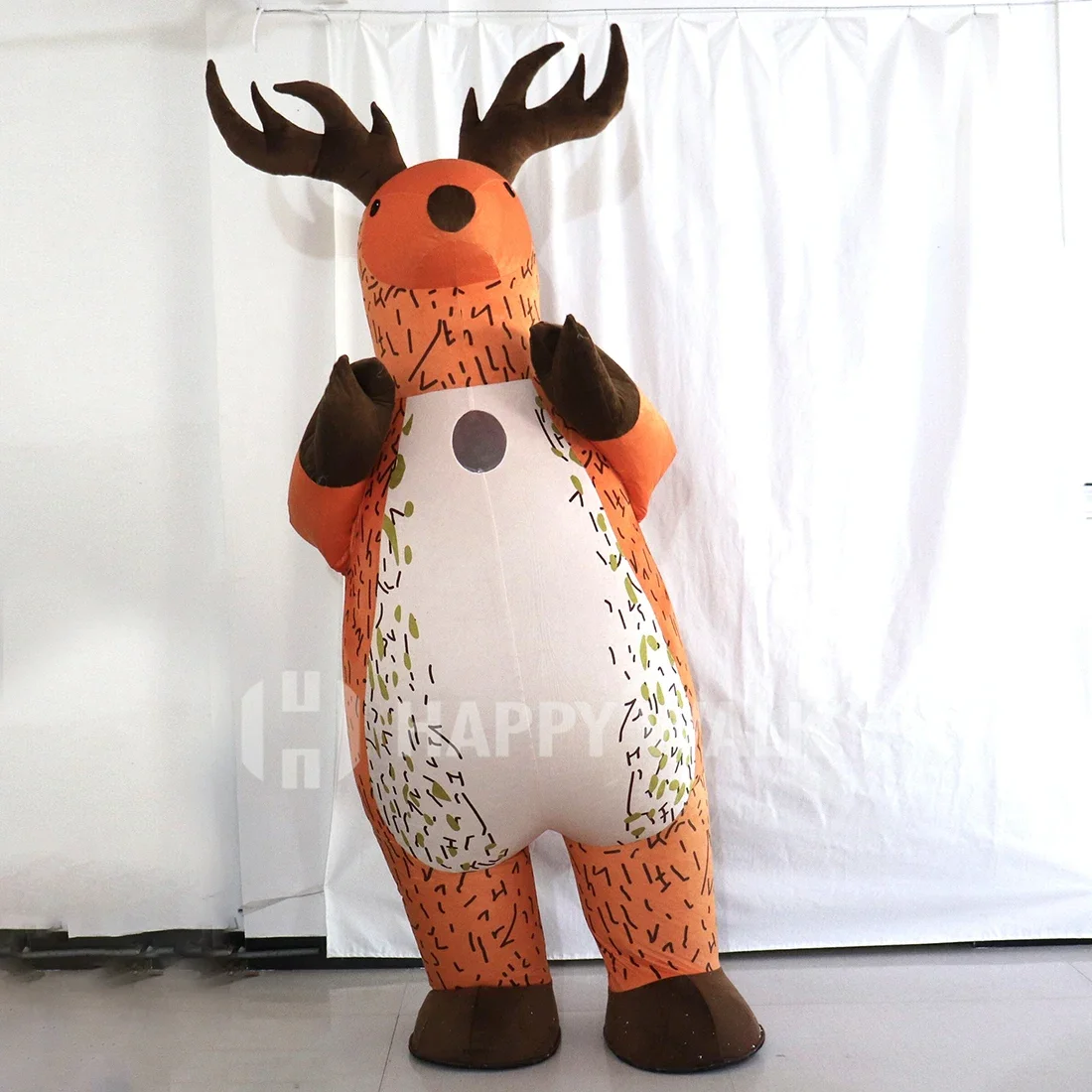 2/2.6M Inflatable Christmas Deer Costume Mascot for Advertising Christmas Halloween Adult Carnival Costume EVA