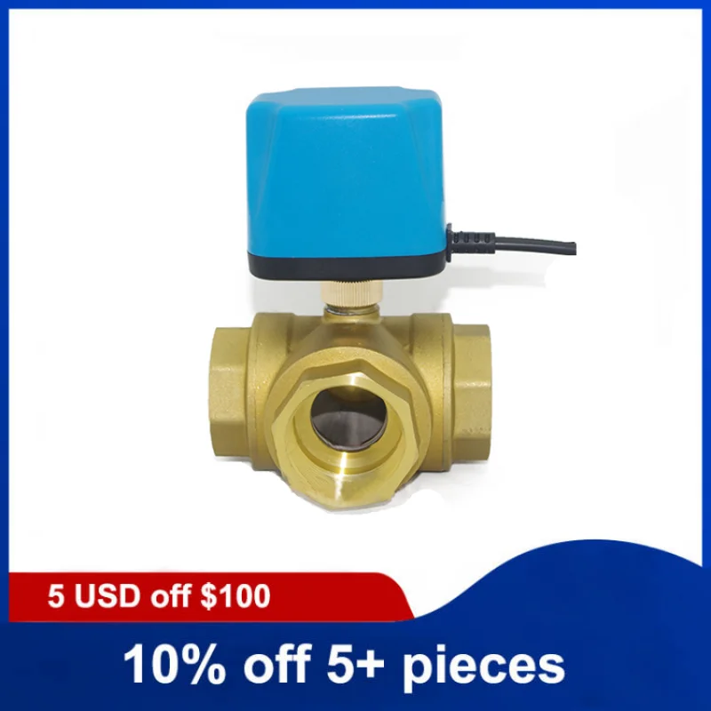 

1-1/2'' Normally Closed Three Way Motorized Ball Valve Two Wire Electric Ball Valve