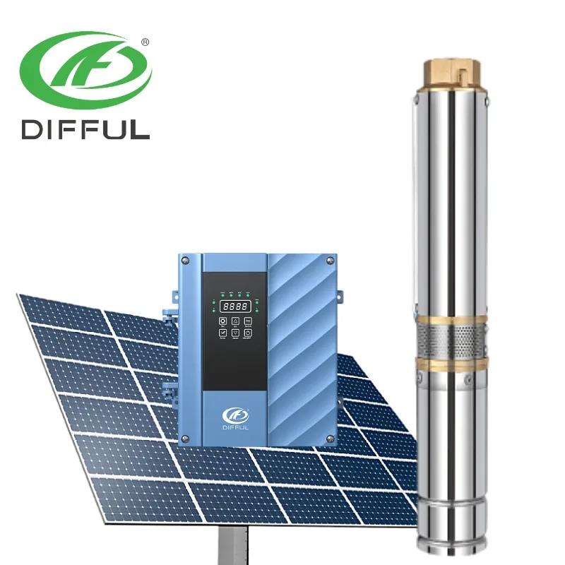 Solar Borehole Pump System Ac Dc Solar Submersible Pump Hybrid Solar System