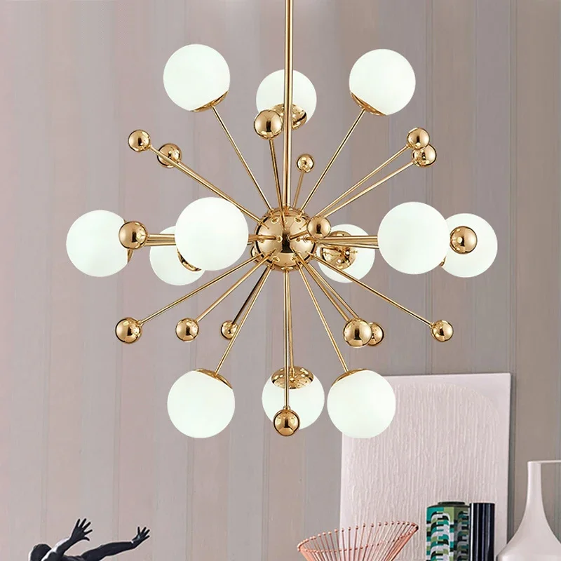 

Vintage Gold Round Bubble LED pendant Lamp Lighting Fixture Modern Lustre Pendant lights for dining room G4 bulb glass