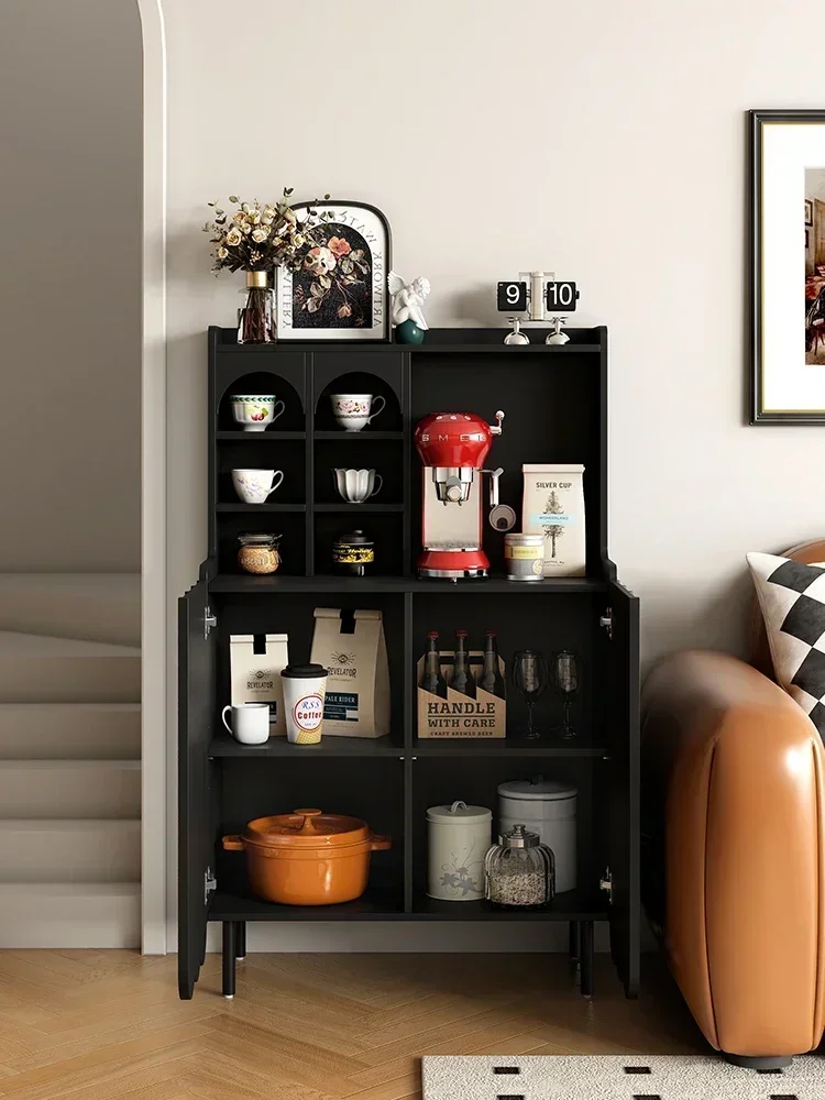 

Hot SalesLight Luxury Retro Black Dining Cabinet Small Unit
