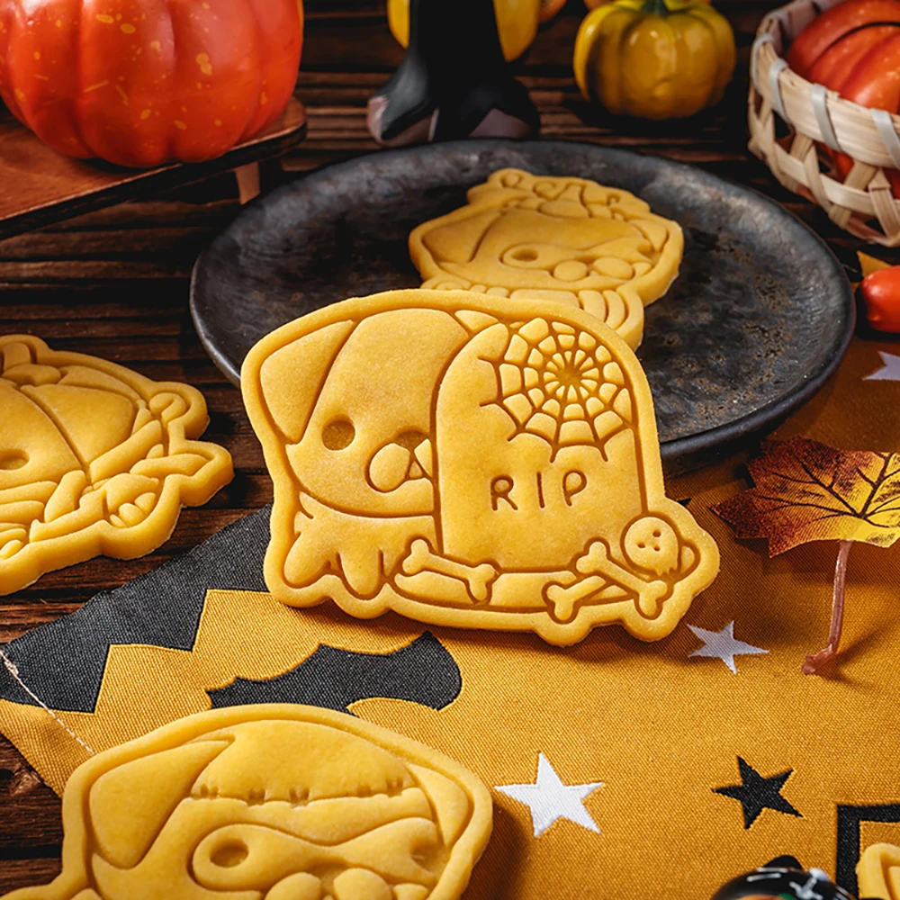 الكرتون هالوين اليقطين جرو كوكي العفن DIY Stampcookie القواطع الخبز الملحقات