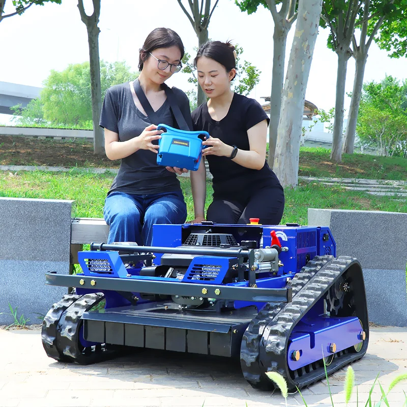 Customized High Quality CE Approve Grass Cutting Machine Crawler Brush Cutter for Agriculture Electric Remote Control Lawn Mower