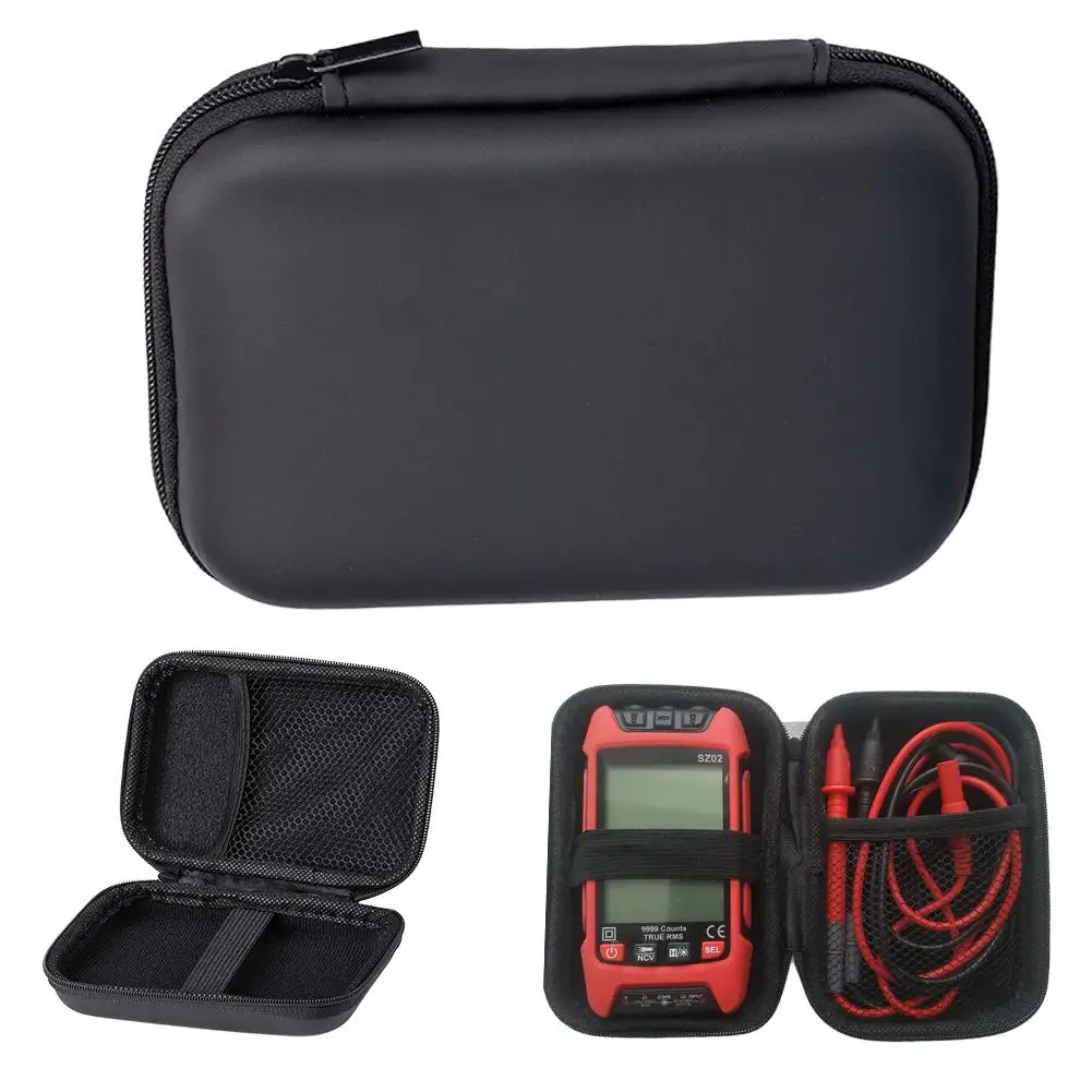 Hard Multimeter Shockproof Case EVA Bag 14x10x4cm Portable Shockproof EVA Storage Case Car Emergency Starting Power Storage Bag