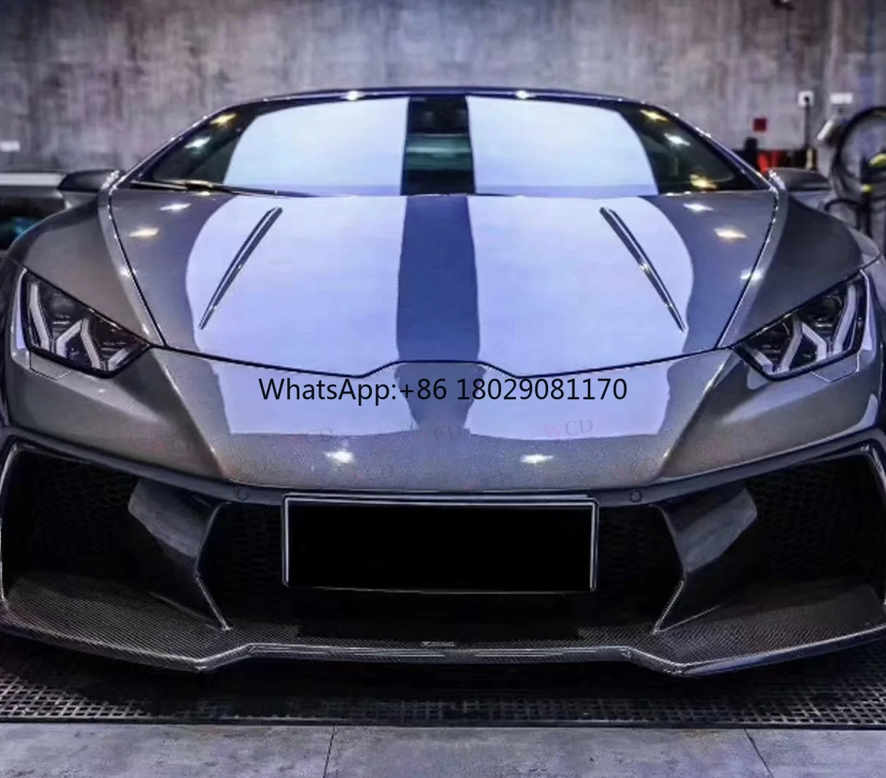 طقم هيكل من Huracan لـ lamborghuracan LP580 LP610 + مصد خلفي أمامي من ألياف الكربون ، مجموعات هيكل الجناح الخلفي