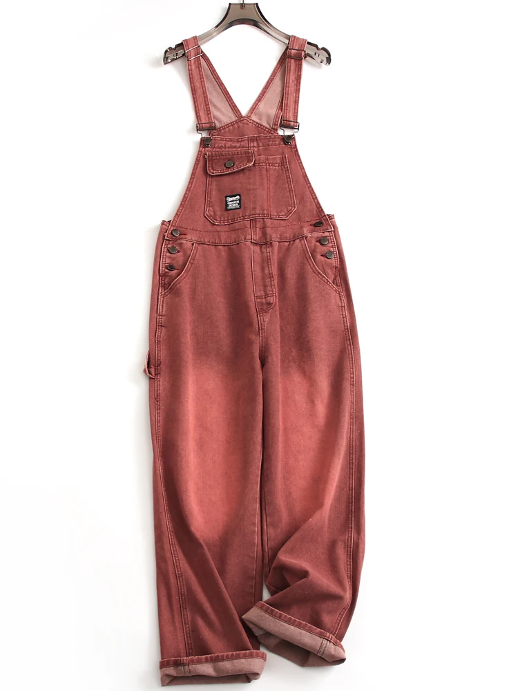 

Slimming Wide Leg Jeans High Waist Long Pants Pink Denim Overalls Clothing Outerwear Trousers Straight Cut Loose Fit