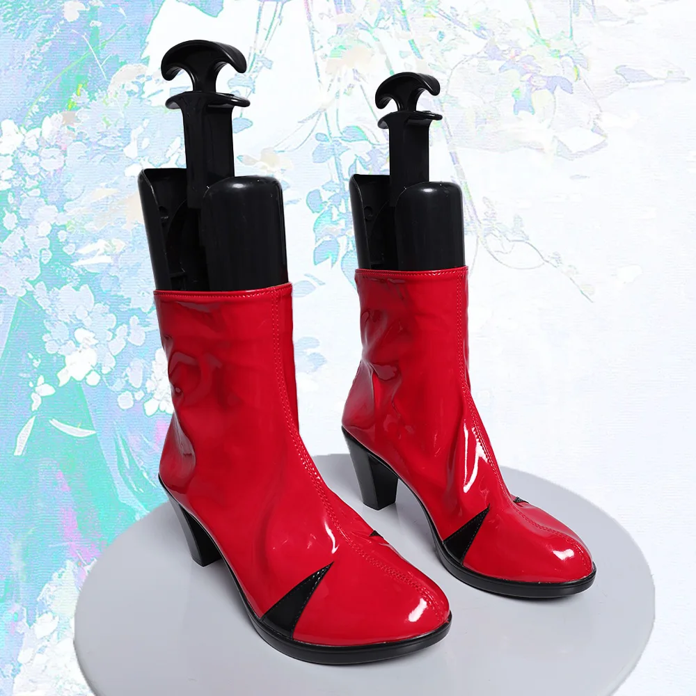 Asuka Langley Soryu – chaussures de Cosplay, demi-bottes EVA, accessoires de jeu sur poteau d'halloween, sur mesure pour femmes et filles