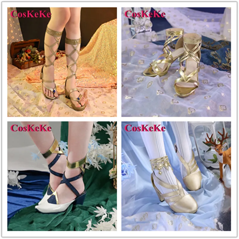 

CosKeKe Nilou/Candace/Faruzan/Layla Shoes Cosplay Anime Game Genshin Impact Universal High-Heeled Shoes Role Play Accessories