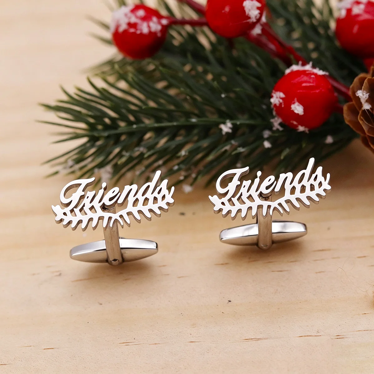 Custom Name Cufflinks Personalized Stainless Steel Letter Logo Cuff Links Men Dad Husband Jewelry Groom Groomsmen Gifts
