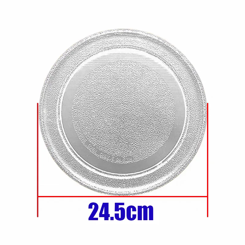 24.5cm flat bottom Microwave Plate Spare Microwave Dish Durable Universal Microwave Turntable Glass Plate Round Replacement Plat