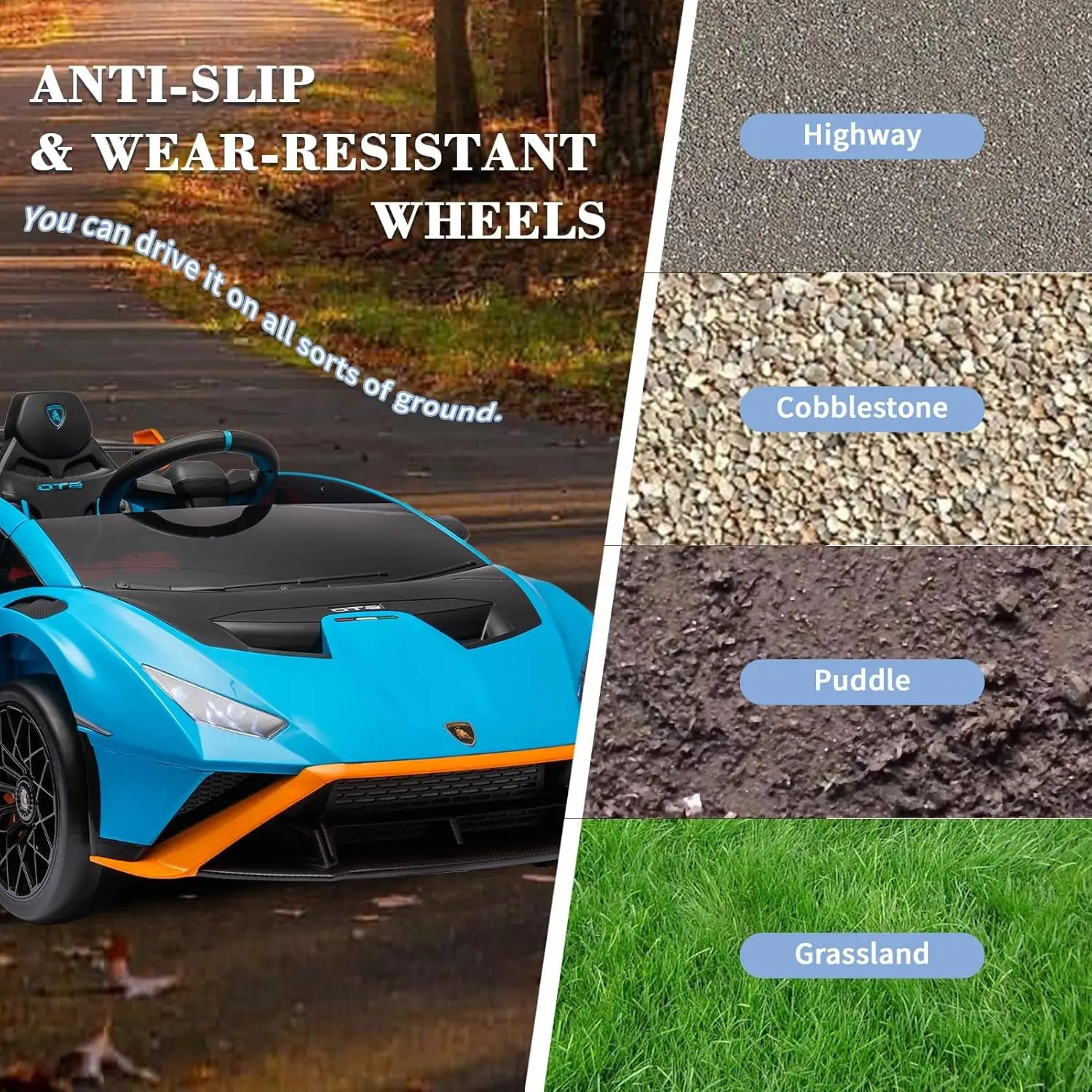 Voiture électrique 24V pour enfants, Compatible avec Lamborghini, avec 4 roues, voiture de sport, jouets, télécommande