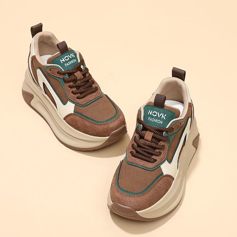 

Женская вулканизированная обувь, модная новая стильная универсальная повседневная спортивная обувь для папы на толстой подошве с увеличенной высотой внутри