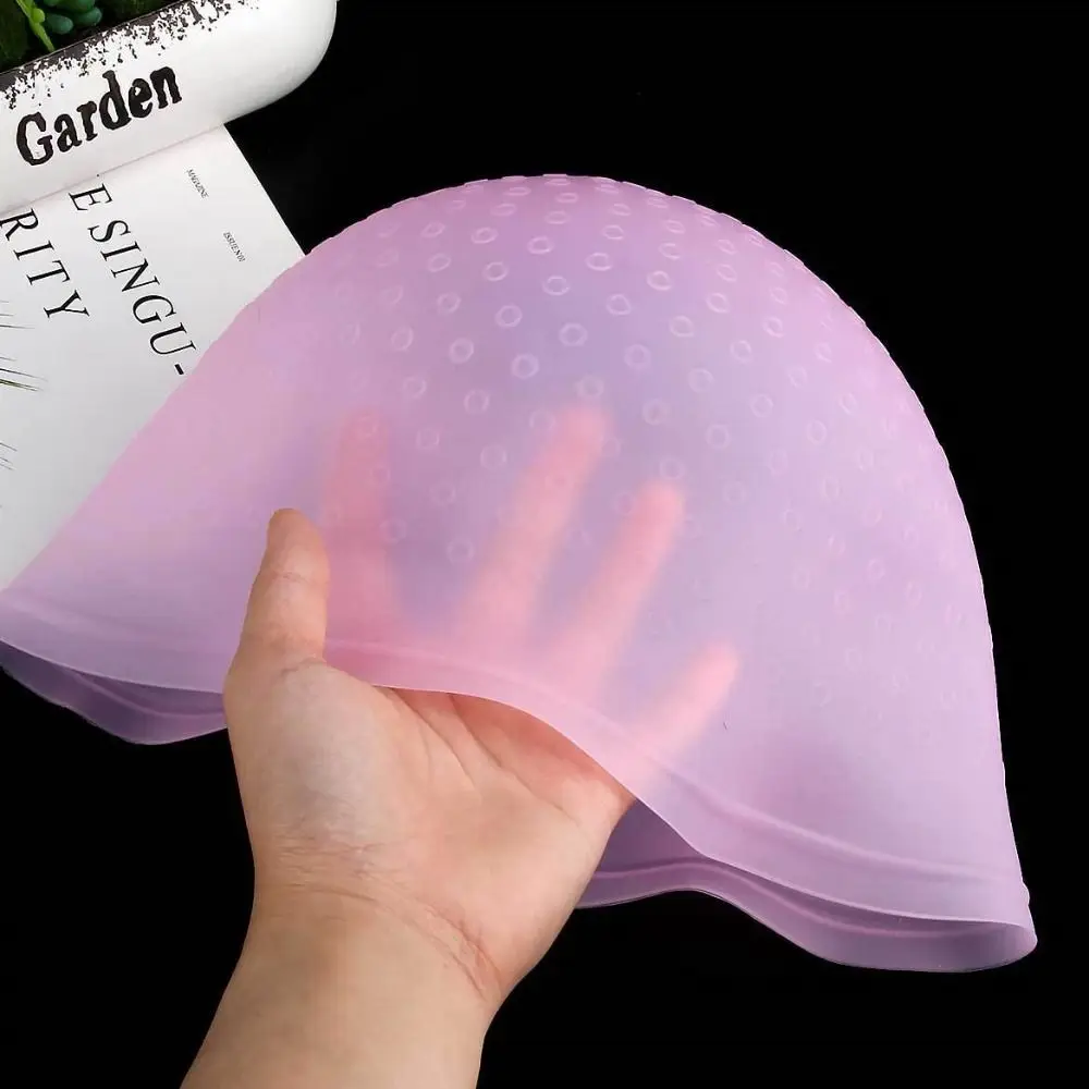 

DIY Hairdressing Silicone Silicone Hair Coloring Cap Washable Reusable Highlighting Hat Soft Durable Hair Dye Tool Unisex