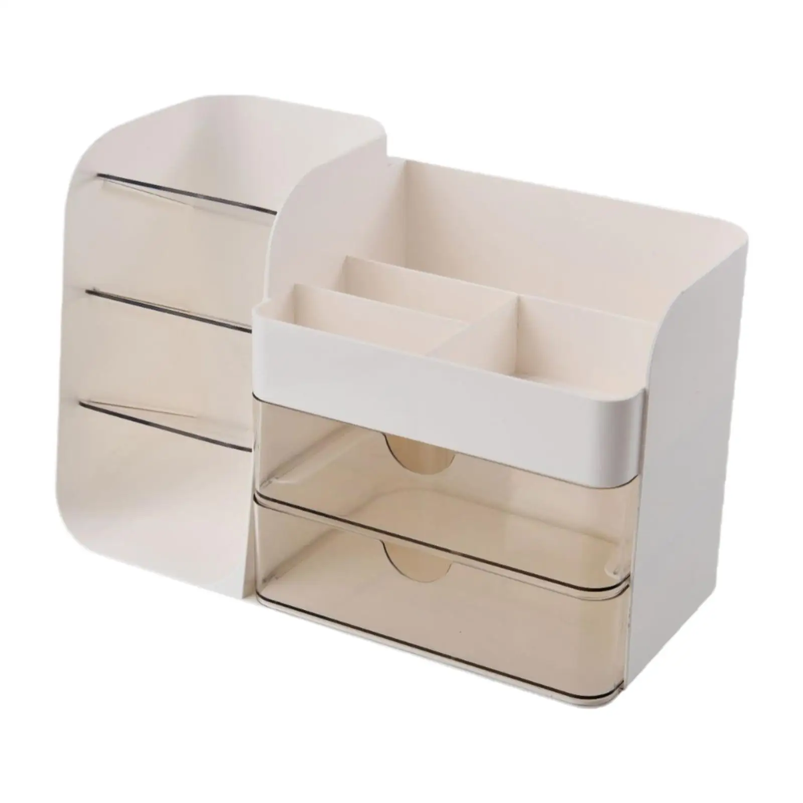 Makeup Organizer Beauty Essential Premium with Brush Holder Cosmetic Display Case for Countertop Bathroom Bedroom Dorms Office